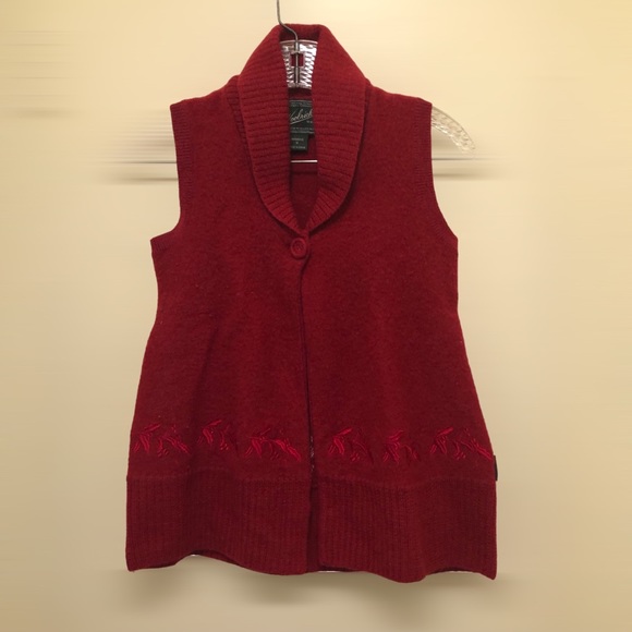 Woolrich Women's Size M Ruby Shawl Collar One Button Closure Wool Sweater Vest - Picture 13 of 13